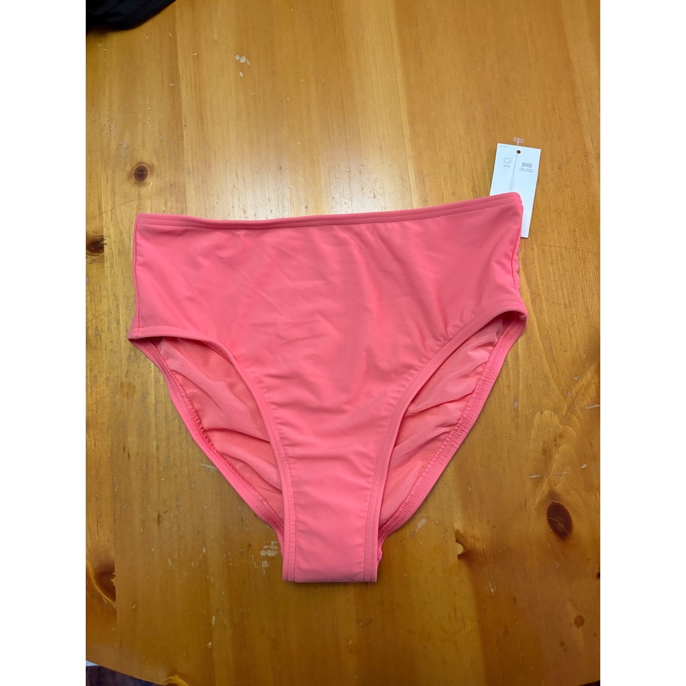 Lands End Coral Pink High Waisted Bikini‎ Bottoms UPF 50 XS 2-4 New